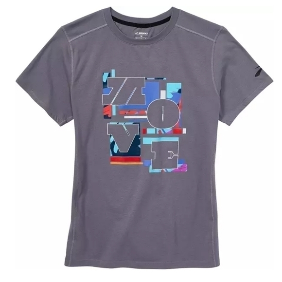 Brooks Move Gray T-Shirt Size‎ Small NWT - Picture 1 of 5